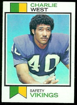 Charlie West 1973 Topps football card