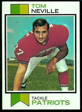 Tom Neville 1973 Topps football card