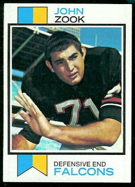 John Zook 1973 Topps football card