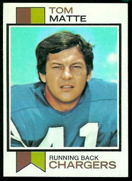 Tom Matte 1973 Topps football card