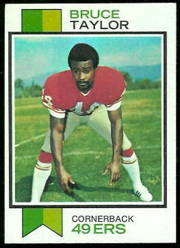 Bruce Taylor 1973 Topps football card