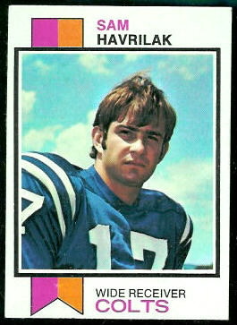 Sam Havrilak 1973 Topps football card