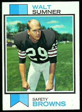 Walt Sumner 1973 Topps football card