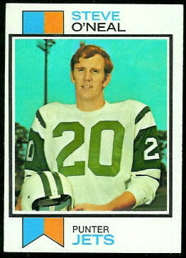 Steve O'Neal 1973 Topps football card