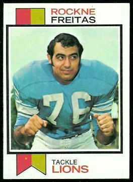 Rockne Freitas 1973 Topps football card