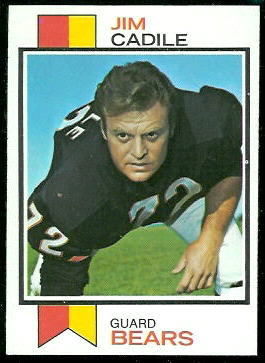 Jim Cadile 1973 Topps football card