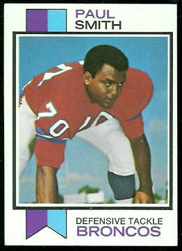 Paul Smith 1973 Topps football card