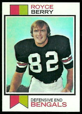 Royce Berry 1973 Topps football card