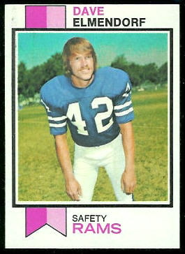 Dave Elmendorf 1973 Topps football card Dave Elmendorf 1973 Topps football card