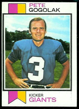 Pete Gogolak 1973 Topps football card