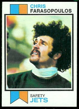 Chris Farasopoulos 1973 Topps football card