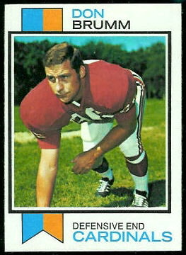 Don Brumm 1973 Topps football card
