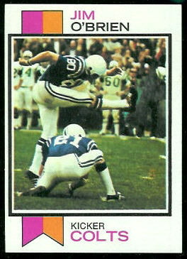 Jim O'Brien 1973 Topps football card