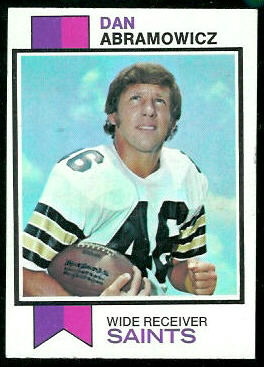 Dan Abramowicz 1973 Topps football card