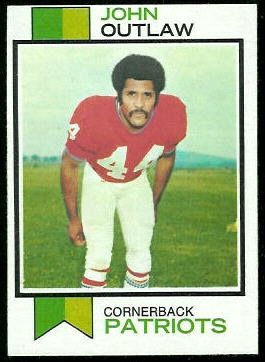 John Outlaw 1973 Topps football card