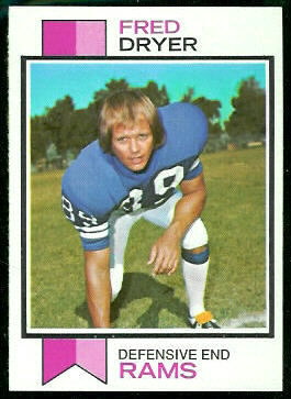 Fred Dryer 1973 Topps football card