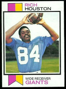 Rich Houston 1973 Topps football card