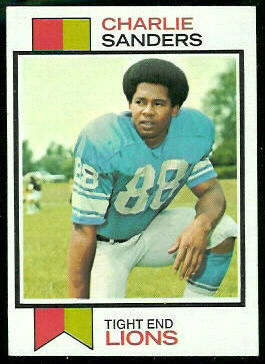 Charlie Sanders 1973 Topps football card