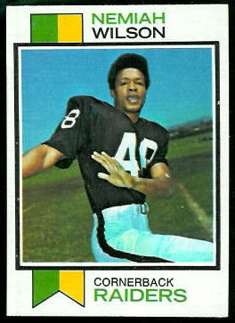 Nemiah Wilson 1973 Topps football card