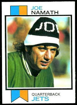 Joe Namath 1973 Topps football card