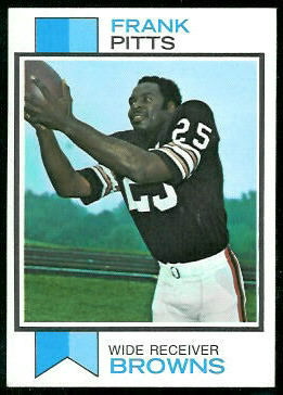 Frank Pitts 1973 Topps football card