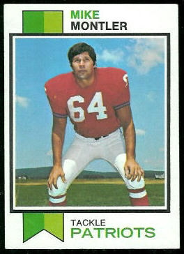 Mike Montler 1973 Topps football card
