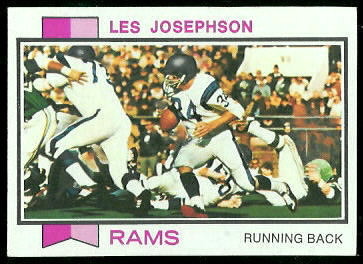 Les Josephson 1973 Topps football card