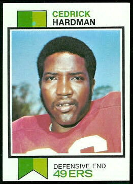 Cedrick Hardman 1973 Topps football card