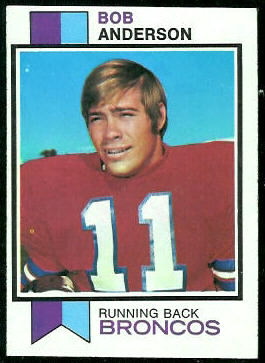 Bob Anderson 1973 Topps football card