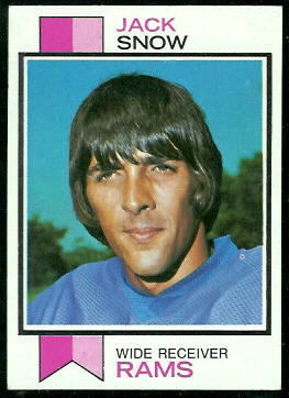 Jack Snow 1973 Topps football card