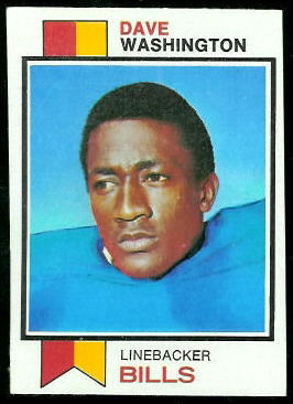Dave Washington 1973 Topps football card