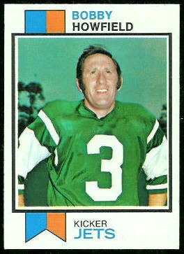 Bobby Howfield 1973 Topps football card