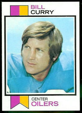 Bill Curry 1973 Topps football card