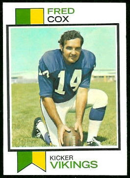 Fred Cox 1973 Topps football card