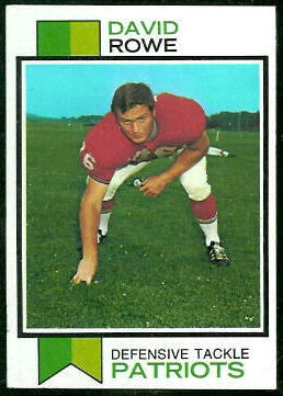 Dave Rowe 1973 Topps football card