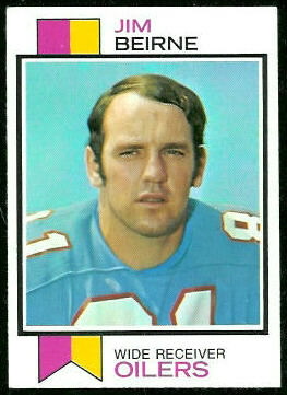 Jim Beirne 1973 Topps football card