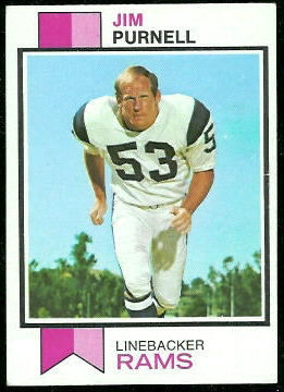 Jim Purnell 1973 Topps football card