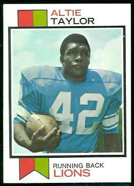 Altie Taylor 1973 Topps football card