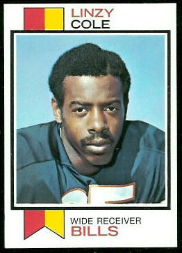 Linzy Cole 1973 Topps football card