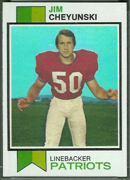 Jim Cheyunski 1973 Topps football card Jim Cheyunski 1973 Topps football card
