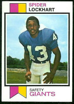 Spider Lockhart 1973 Topps football card