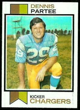 Dennis Partee 1973 Topps football card