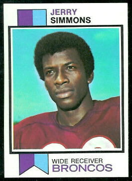 Jerry Simmons 1973 Topps football card