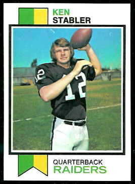 Ken Stabler 1973 Topps football card