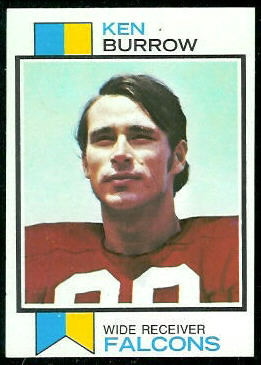 Ken Burrow 1973 Topps football card