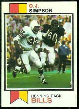 O.J. Simpson 1973 Topps football card