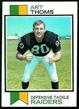 Art Thoms 1973 Topps football card