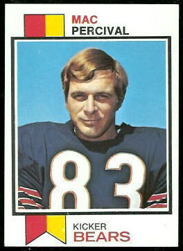 Mac Percival 1973 Topps football card