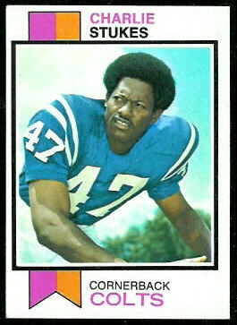 Charlie Stukes 1973 Topps football card