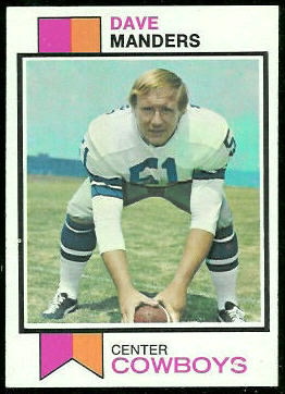 Dave Manders 1973 Topps football card
